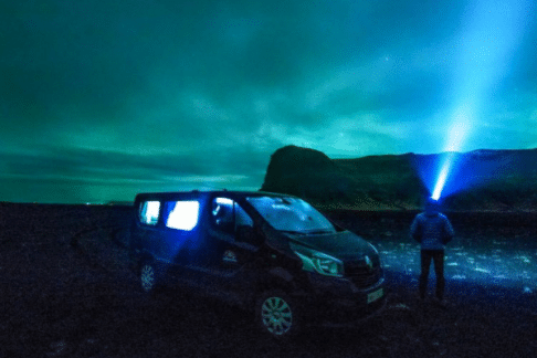 Northern Lights by camper, Iceland