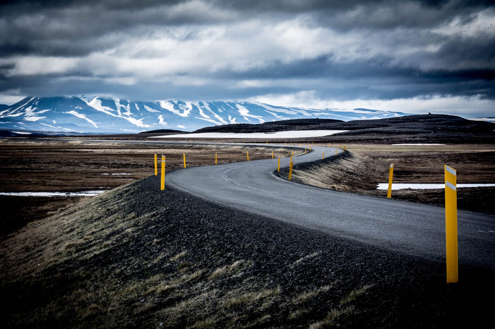 road in Iceland winter time