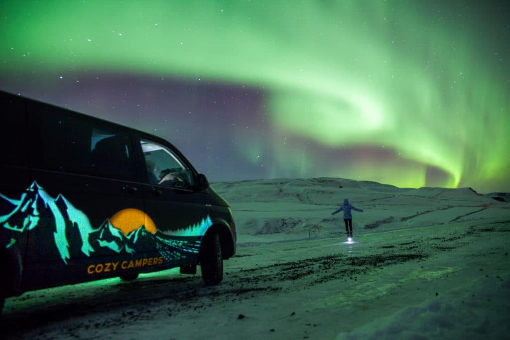 Northern lights tour with Aurora Explorer camper in Iceland
