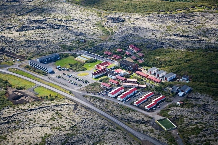 Aerial view of Bifröst University