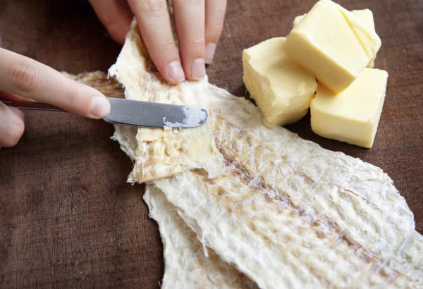 dried fish with butter