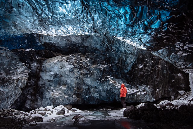 Blue ice cave in Iceland