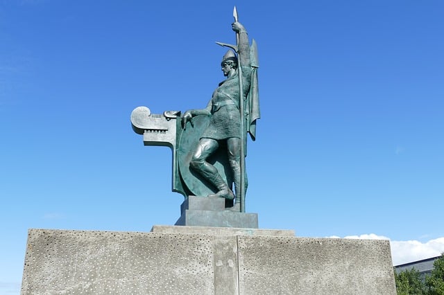 vikings statues in iceland