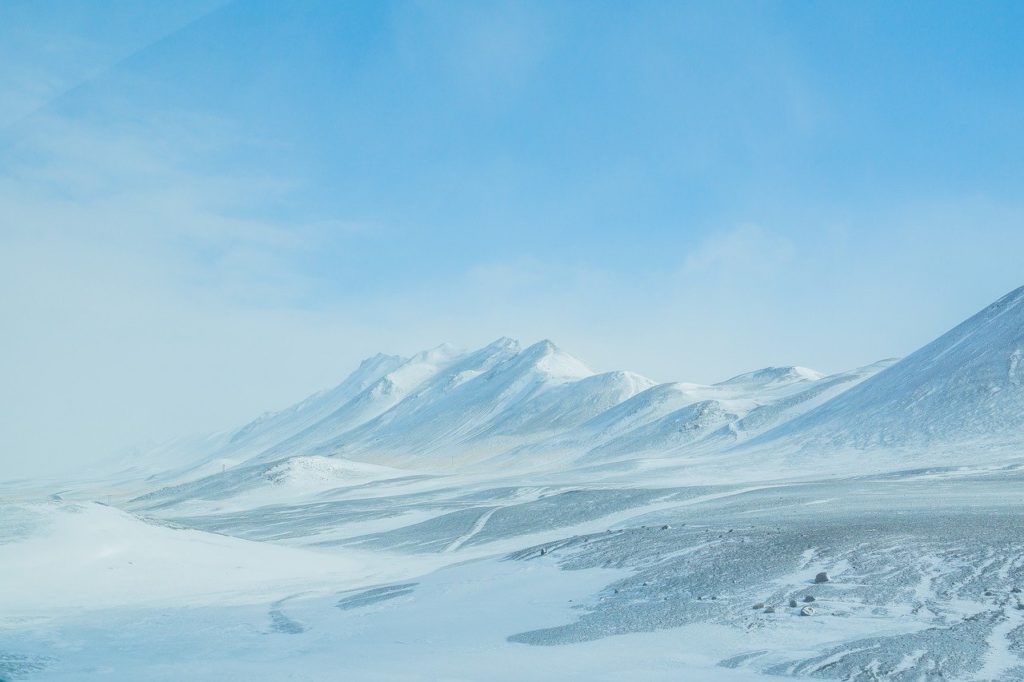 Iceland winter landscape