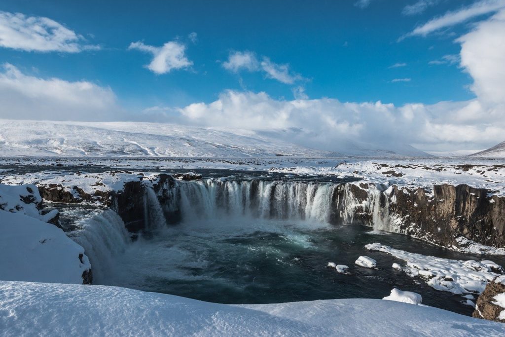 Iceland waterfall Goðafoss