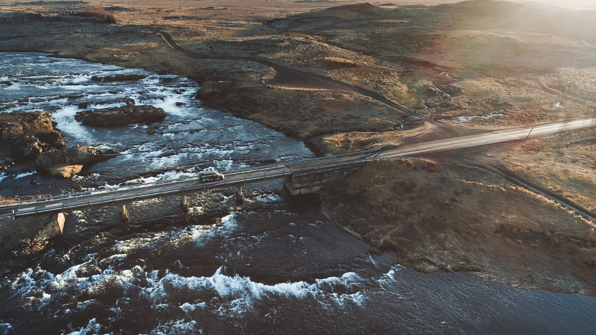 A Couple driving around exploring the coast of Iceland