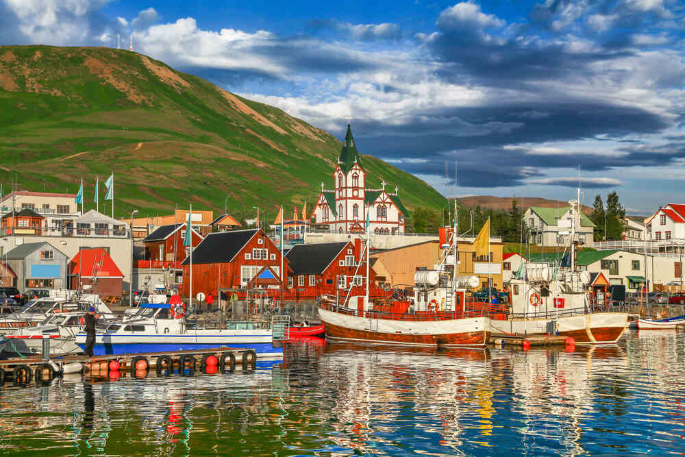 The Icelandic town of Husavik.