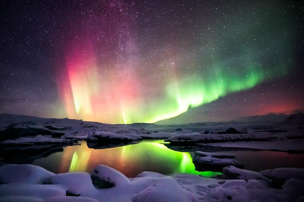 The Northern Lights over Iceland.