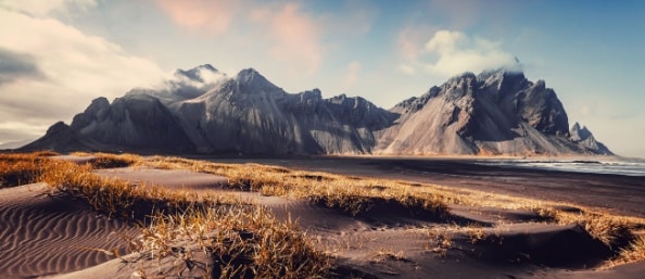 The Vestrahorn mountains of Iceland